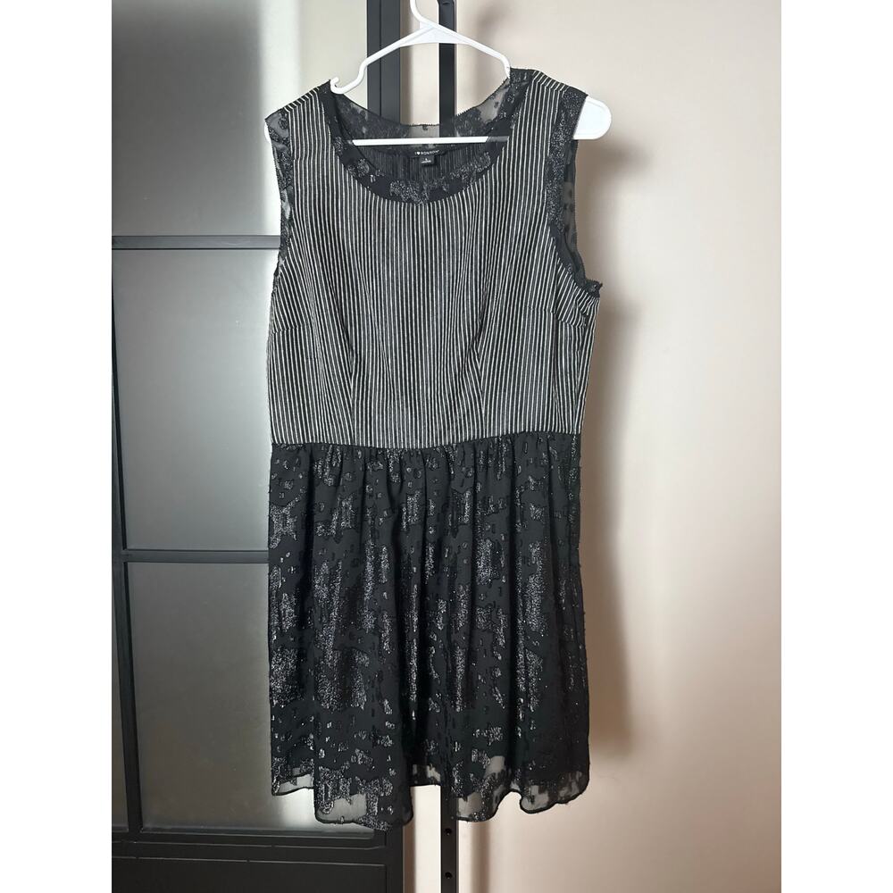 I Heart Ronson Striped and Lace Mini Dress Size Large
